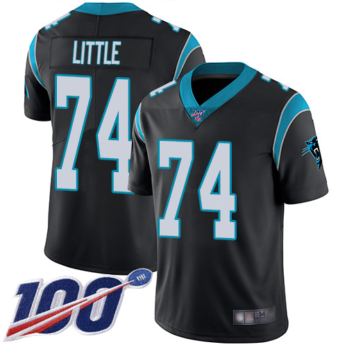 Carolina Panthers Limited Black Youth Greg Little Home Jersey NFL Football #74 100th Season Vapor Untouchable